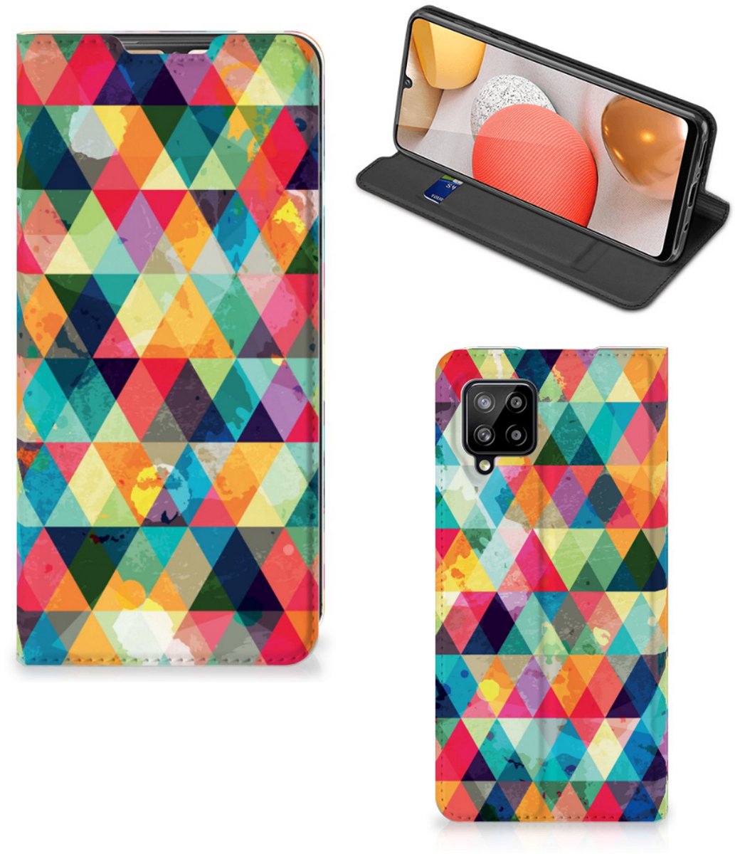 Samsung Galaxy A42 Hoesje met Magneet Geruit