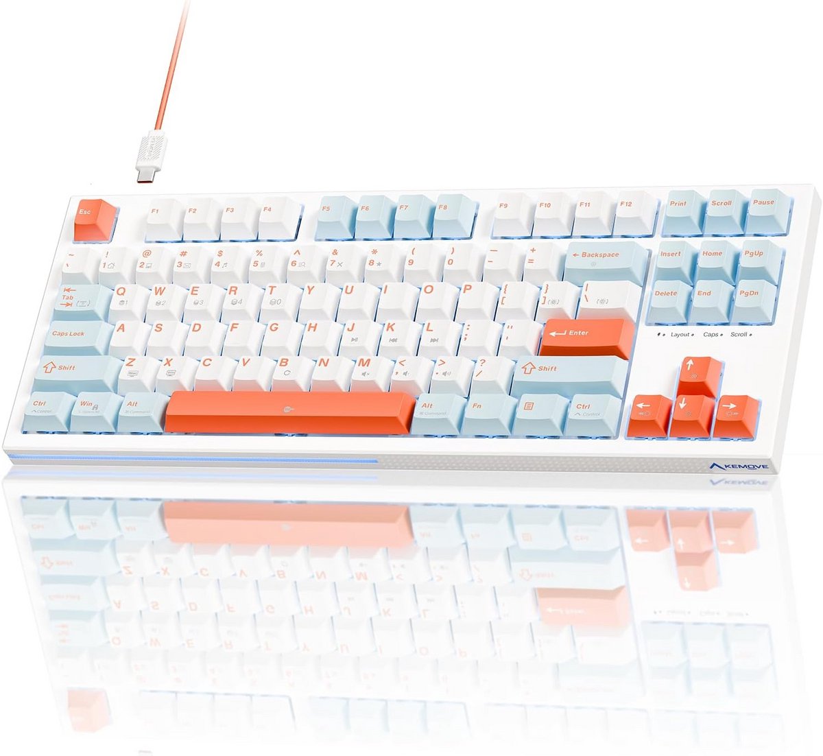 Mechanisch Gaming Toetsenbord TKL met Achtergrondverlichting en Programmeerbare Toetsen