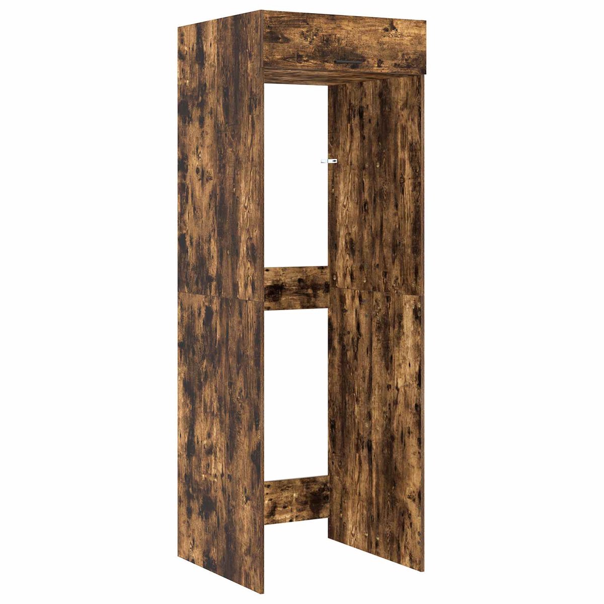 vidaXL - Wasmachinekast - Rook - Eiken - 67,5 - x - 68 - x - 200 - cm - Bewerkt - hout