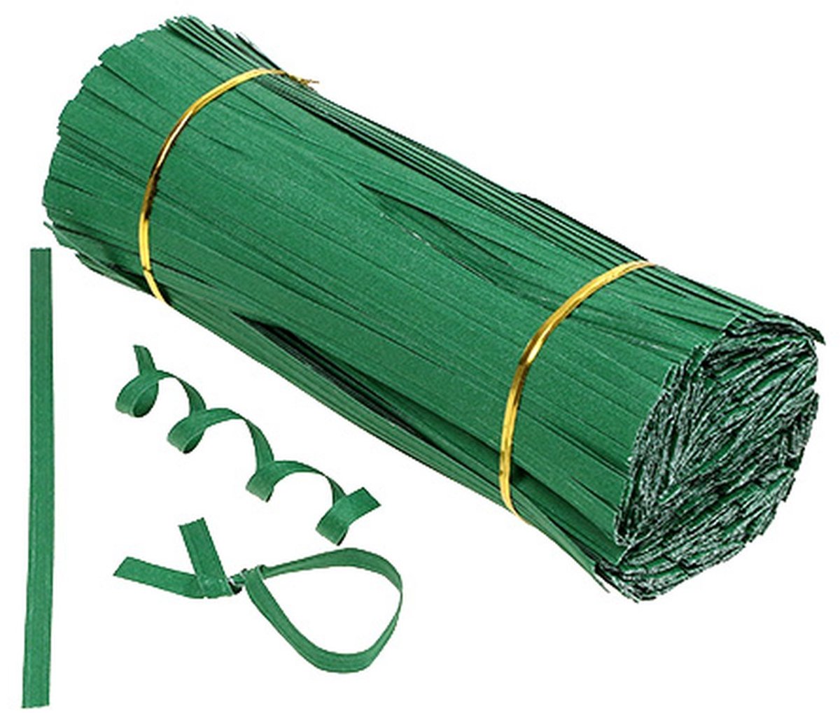 Bindstrips middelgroen 25cm 2-draads 1000 stuks, 1000 Stück