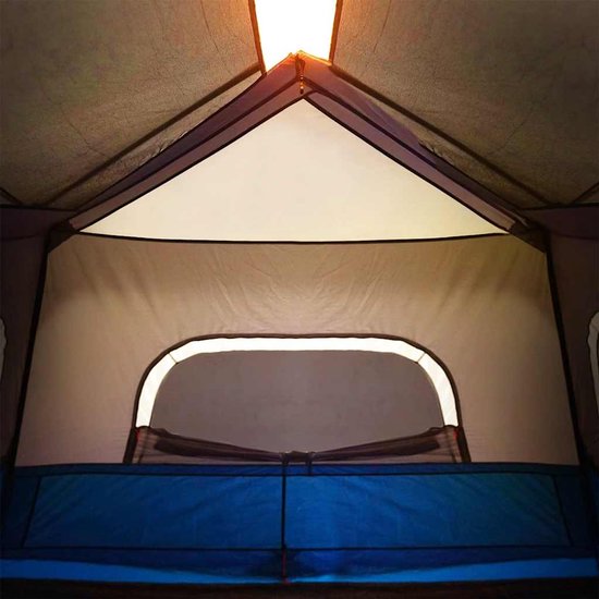 vidaXL - Tent - met - LED - 6-persoons - snelontgrendeling - lichtblauw van Vidaxl — afbeelding 3