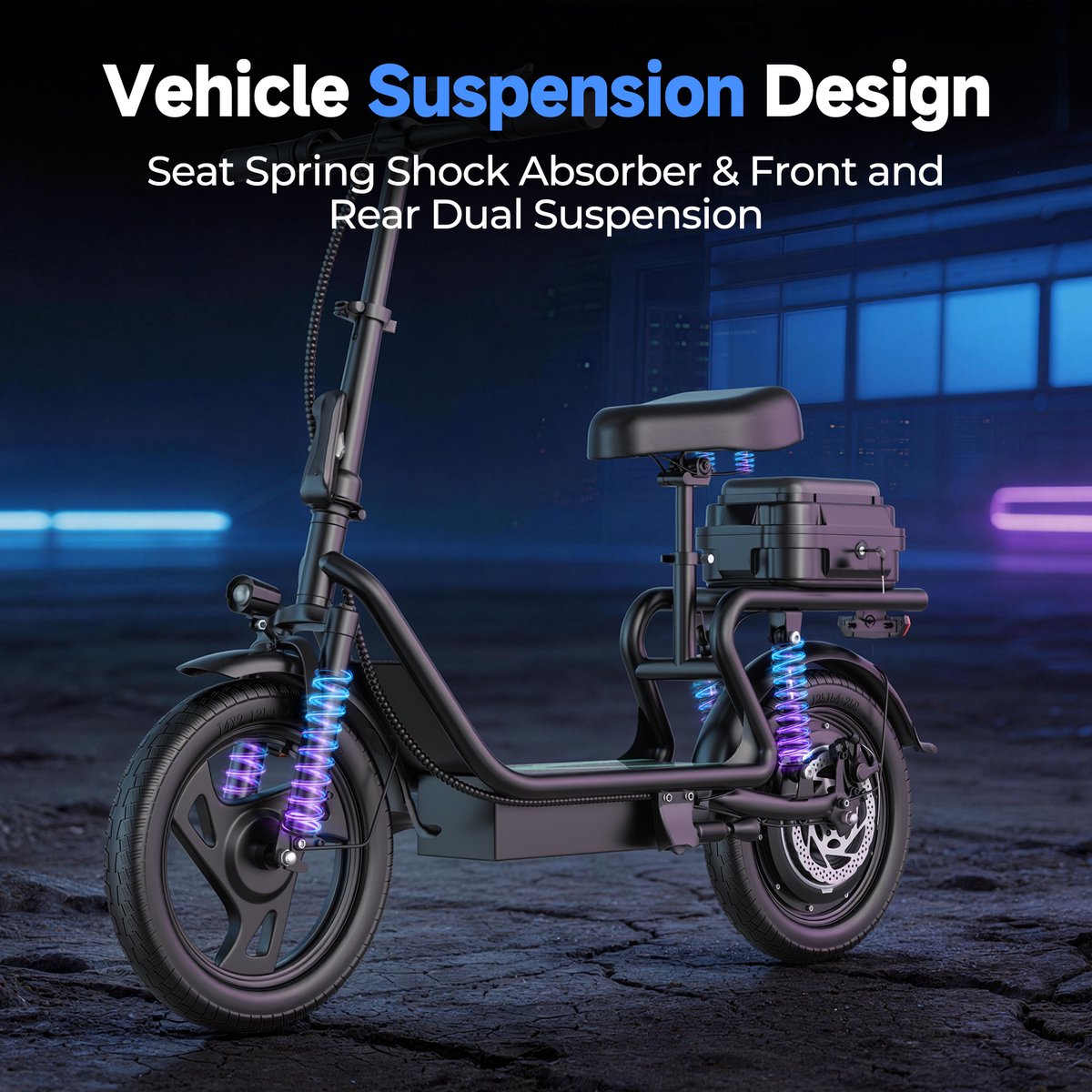 Peter AOVOPRO ESBS PROXB Elektrische Step met Zadel en Opbergbox - afbeelding 2