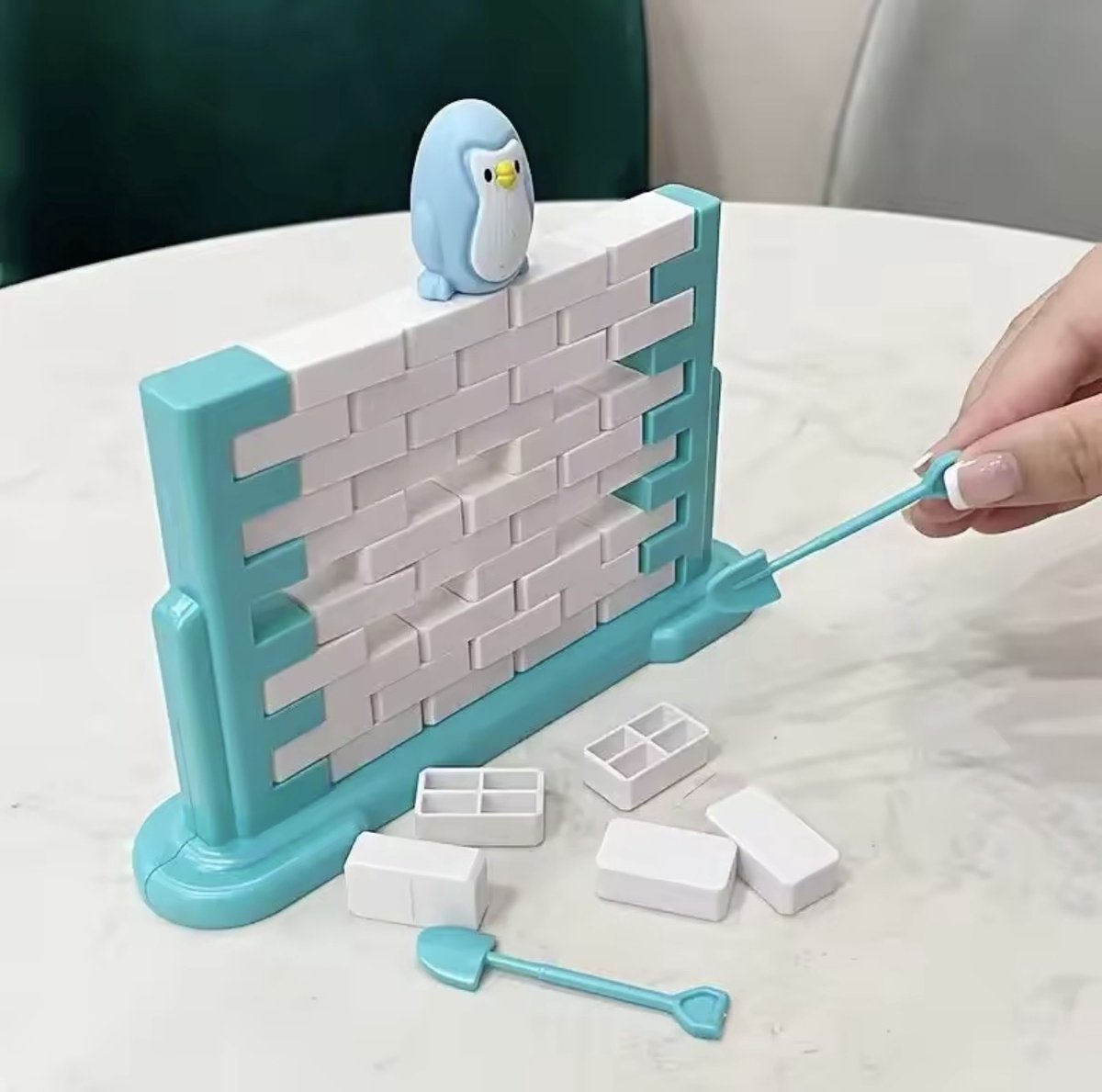 Pinguïn Muur Breken Spel – Vallende Pinguïn Blokken Spel – Gezelschapsspel voor Kinderen & Familie – Balance Spel met Hamers – B4.3