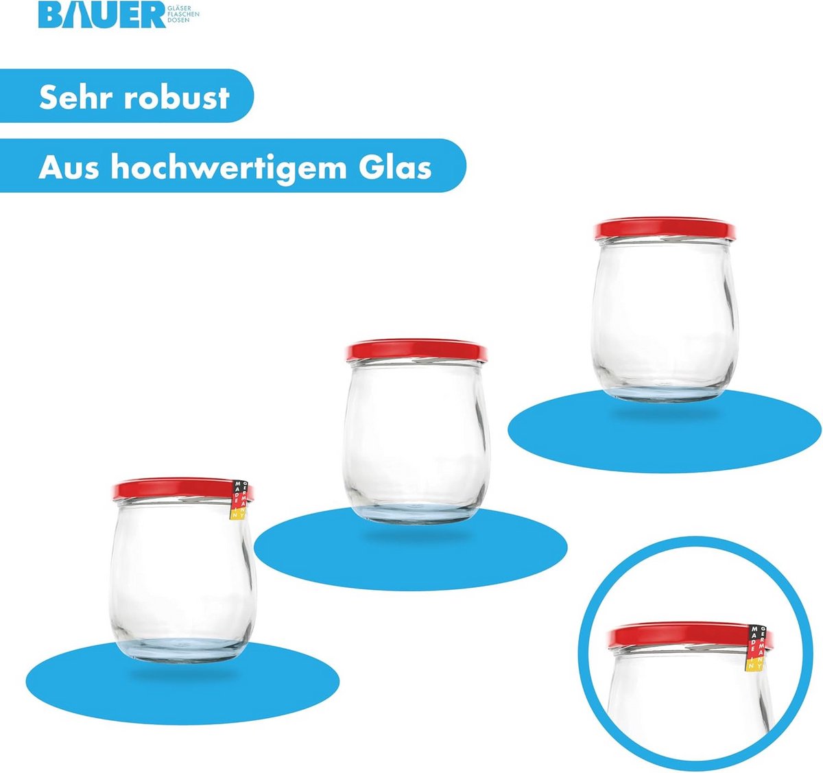 Premium Inmaakpotten 417 ml - 16 Conservenpotten met Twist-off Deksel