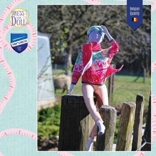 Kleed je pop in stijl met een meerkleurig couture outfit - 31 x 24 x 1 cm van Merkloos — afbeelding 2
