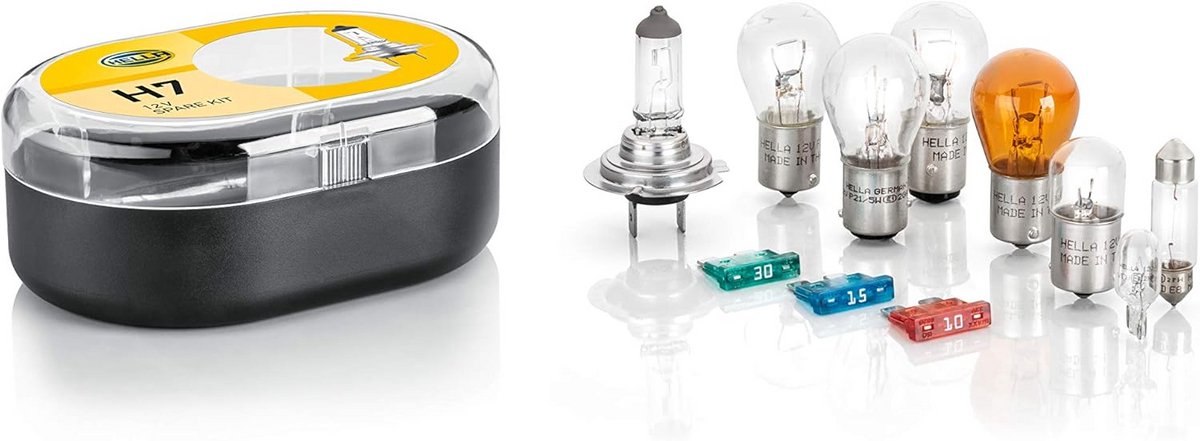 H7 Gloeilampenassortiment - 12V - Compleet Set met Reservelampen