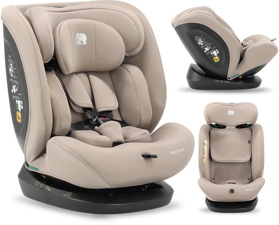 Deryan Clyde I-Size Autostoel - 40-150 cm - Groep 0+/1/2/3 - Nougat
