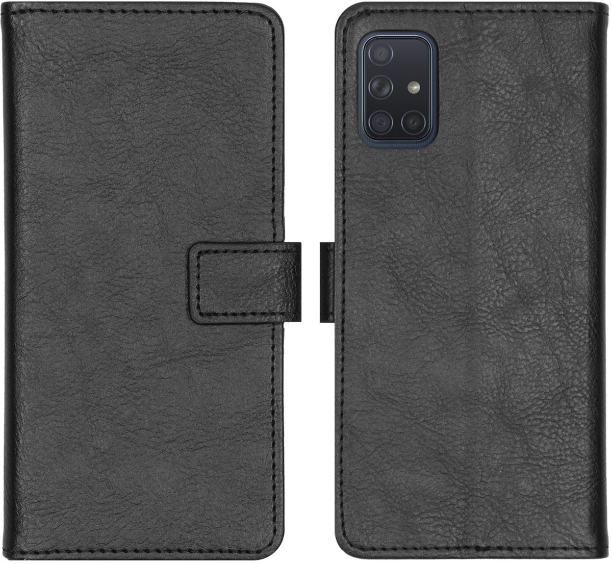 imoshion Hoesje - Geschikt voor Samsung Galaxy A71 - Luxe Bookcase - Zwart