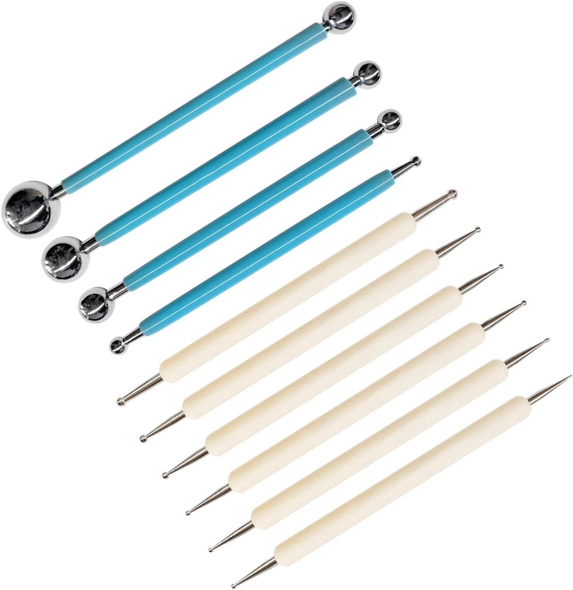 Dotting Tools Set voor Rock Painting en Aardewerk Klei Modellering - 10 Pcs
