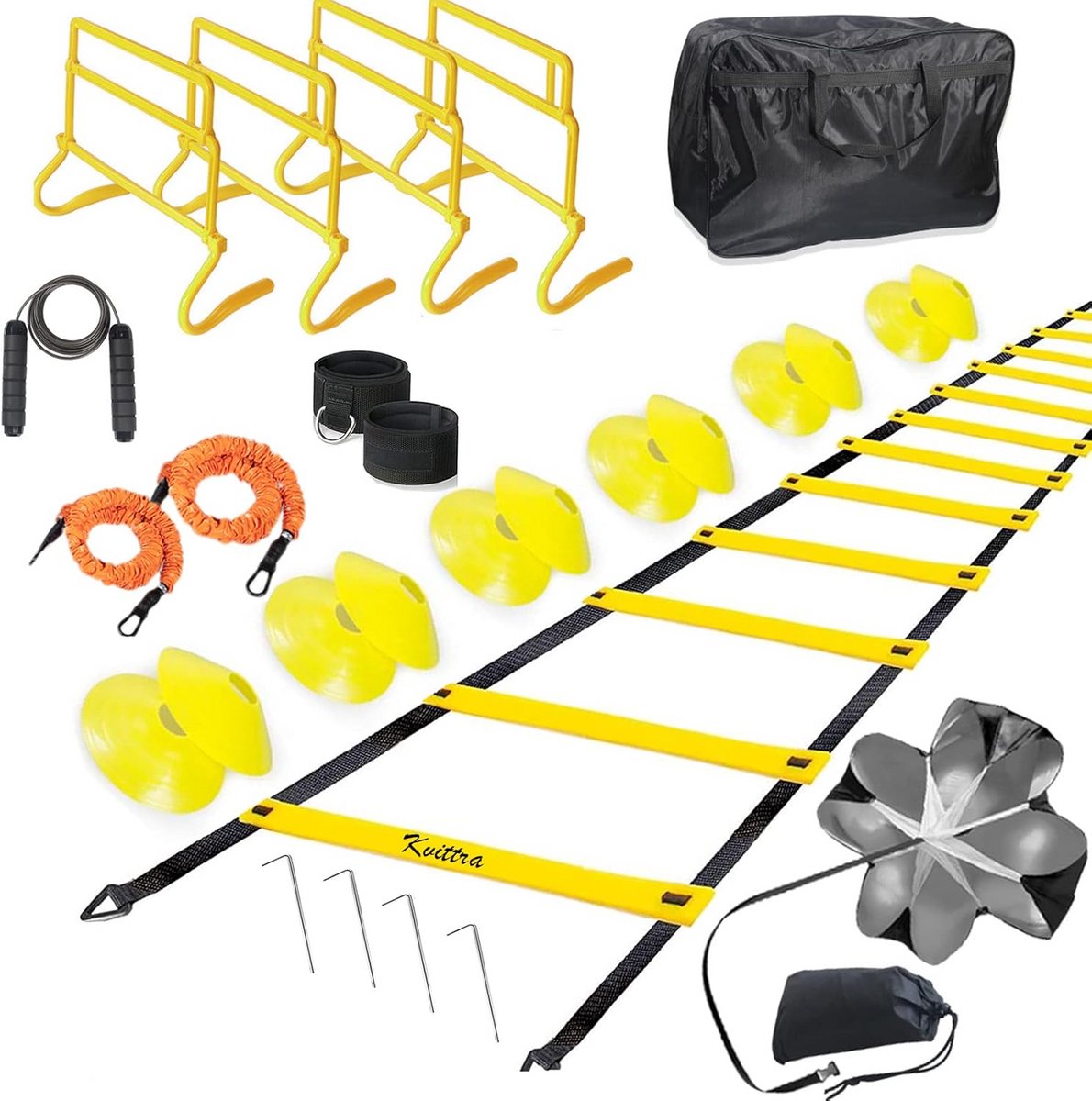 Complete Trainingsset: Verstelbare Horden, Behendigheidsladder & Speed Training Materiaal