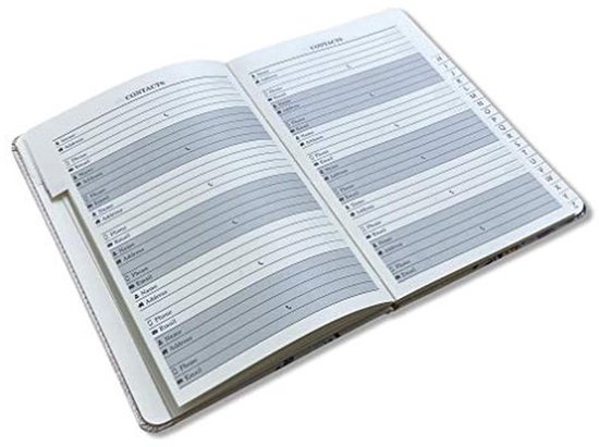 Adresboek A5 met Linnen Cover en Vlinders - A-Z Indeling van Paperclip — afbeelding 2