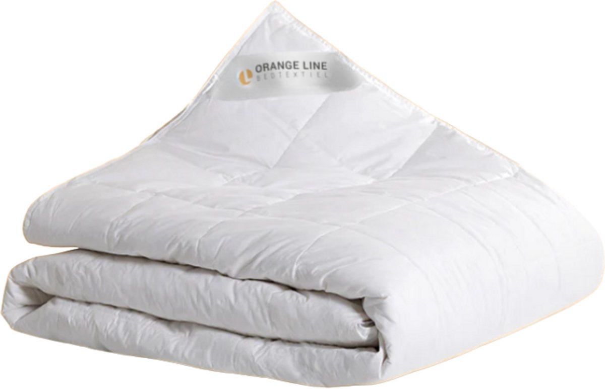 Dekbed-Discounter - Orange Line Dekbed 240 x 200 cm - 4-seizoenendekbed - Wasbaar op 60 graden - Anti-allergisch - Wit