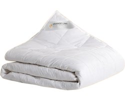 Dekbed-Discounter - Orange Line Dekbed 240 x 200 cm - 4-seizoenendekbed - Wasbaar op 60 graden - Anti-allergisch - Wit