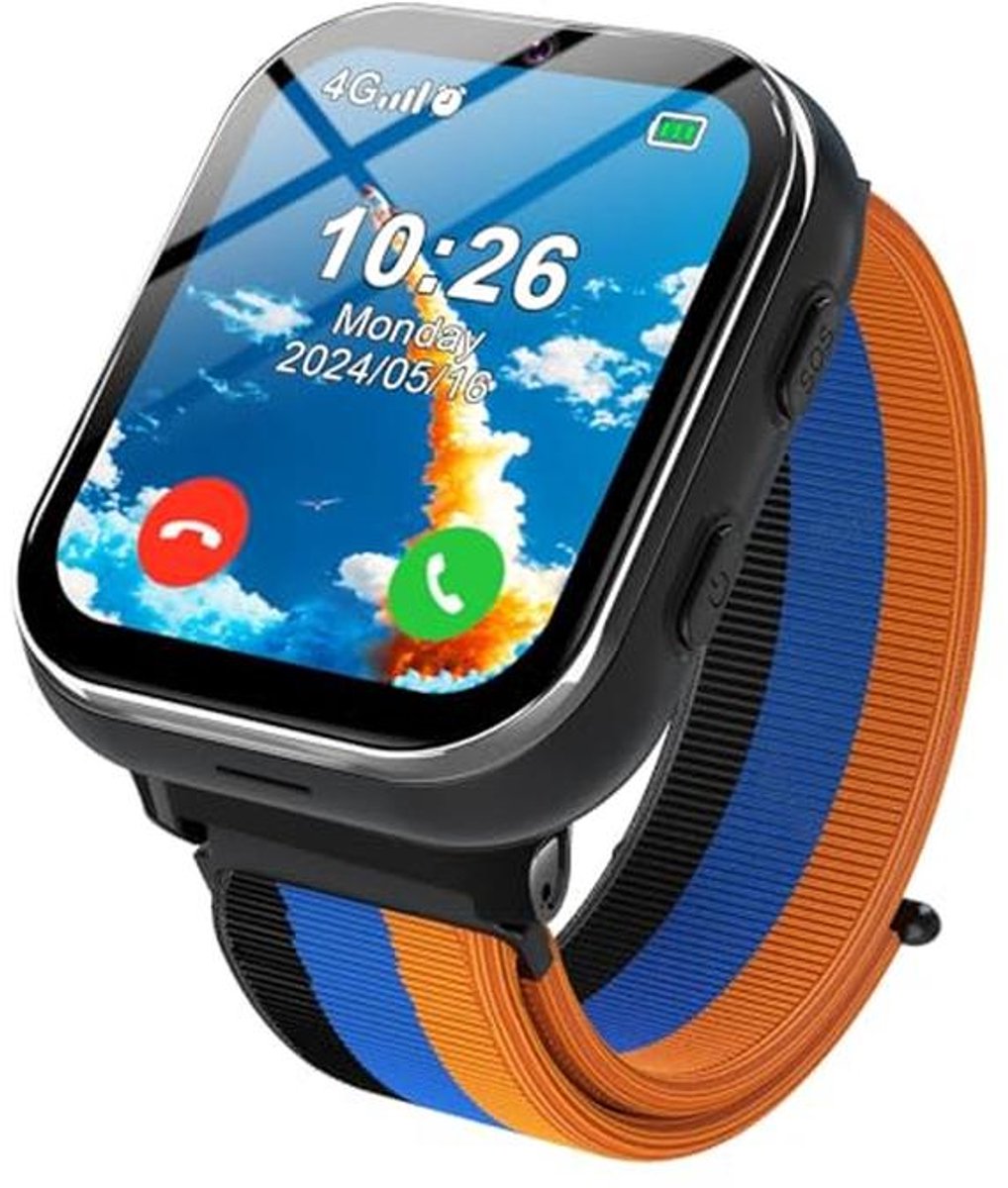 Slimme Kinderhorloge met 4G en Oproepfunctie - Geschikt voor Jongens - Inclusief Camera, MP3, en SOS-functie