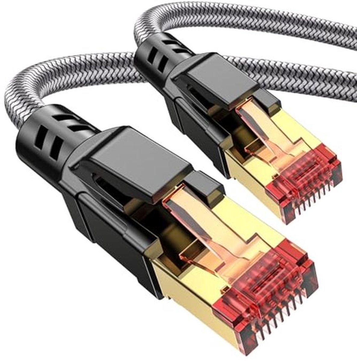 15 Meter Cat 8 LAN-kabel - 40 Gbps Hoge Snelheid Ethernetkabel voor Gaming en Modem