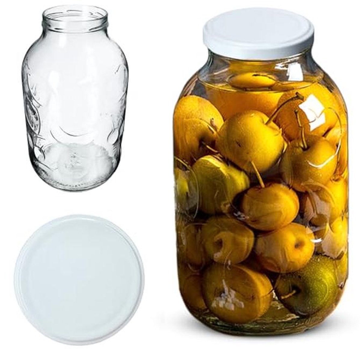 Weckpot 5 liter - Inmaakpot voor schroefdeksel, Jampot, Voorraadpot, Conservenglas