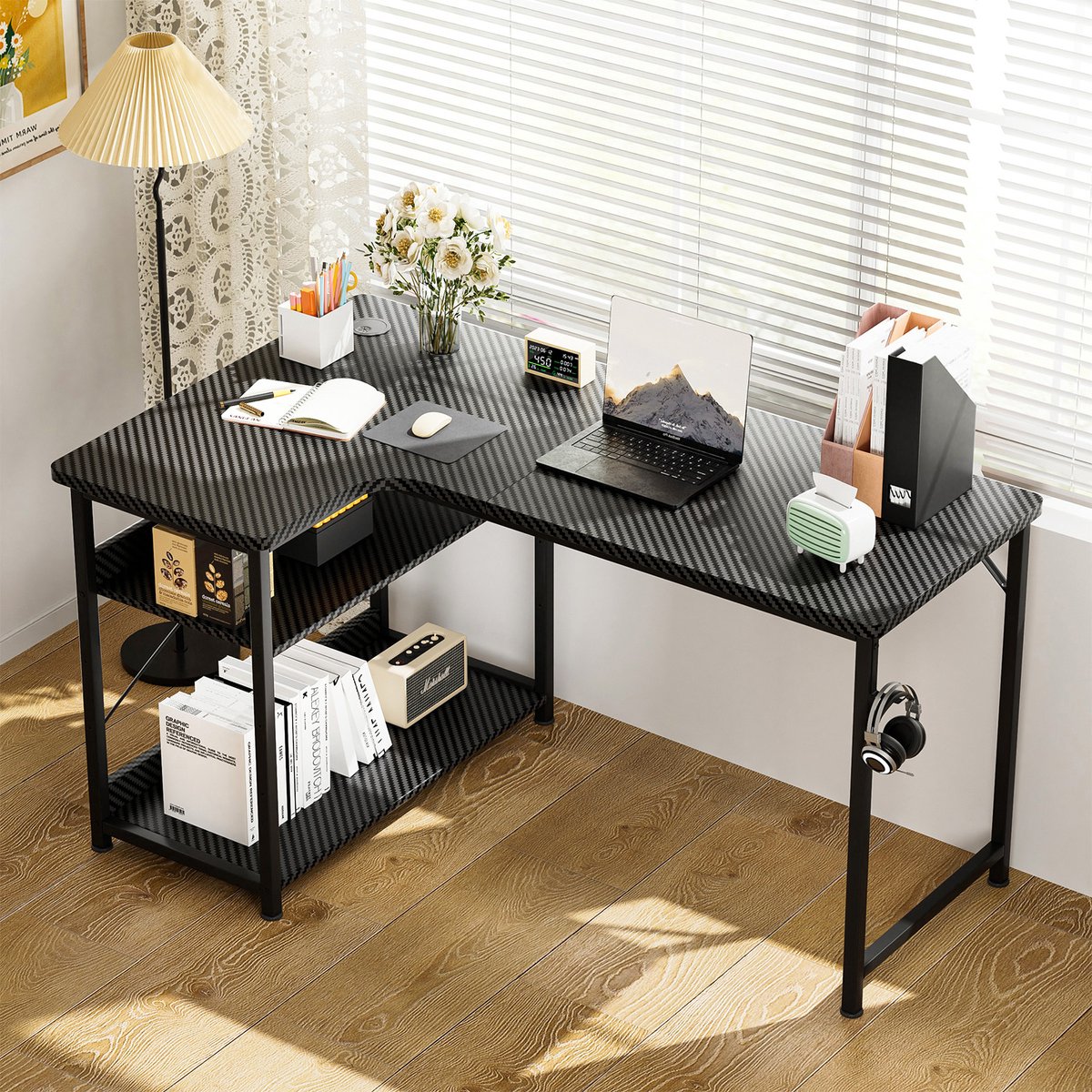 COMHOMA COMHOMA L-vorm 120 cm Hoekbureau - afbeelding 3