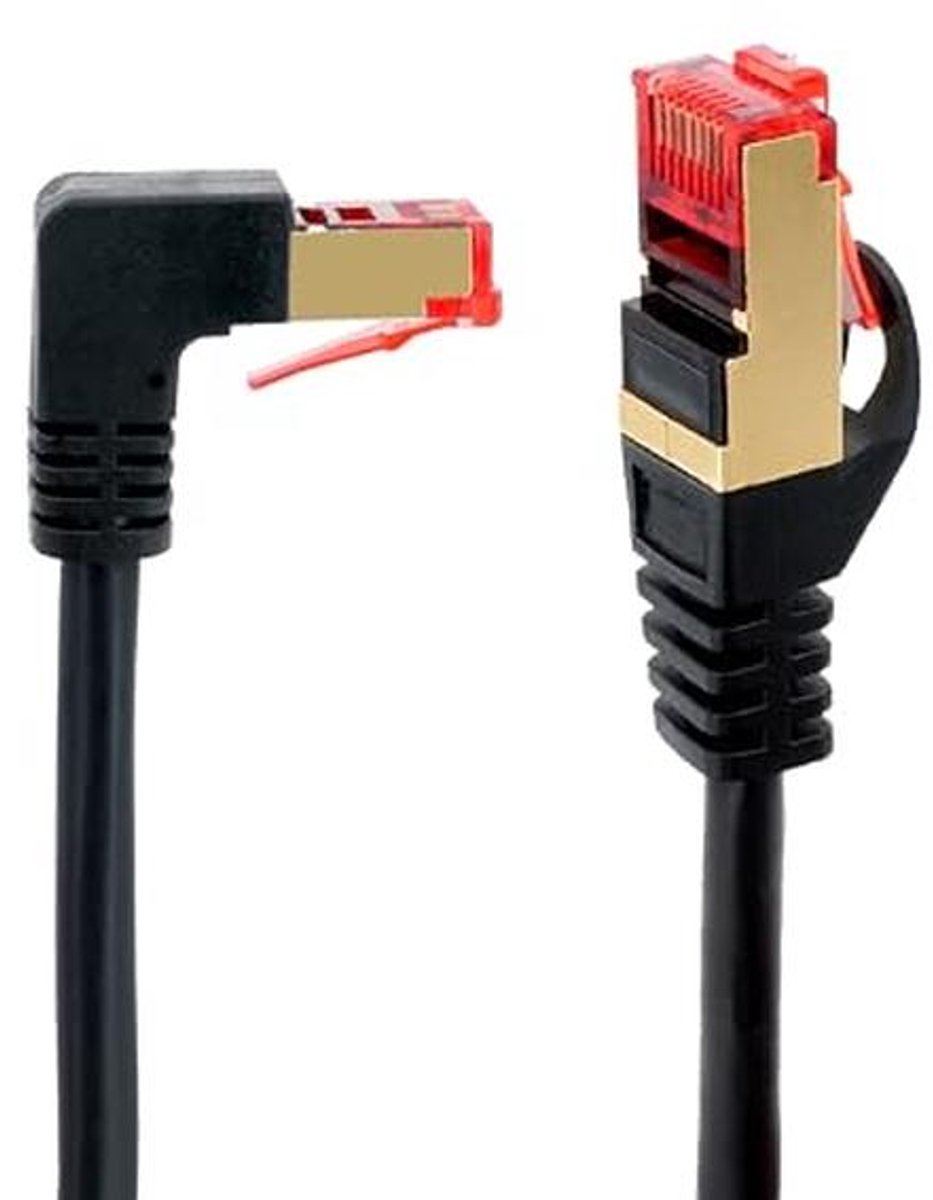 1.5m LAN Kabel met 90 Graden Hoek - Dubbel Beschermde Ethernet Patch Kabel