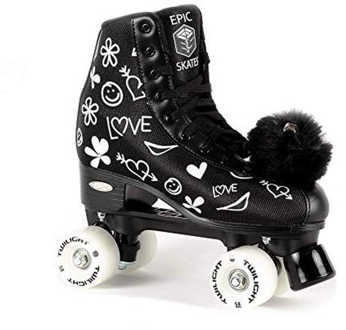 High-Top LED Rolschaatsen met Pompons en Veters
