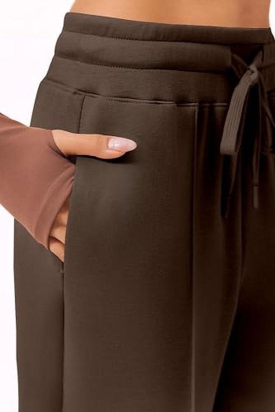Hoge Taille Joggingbroek Dames - Sportbroek Met Wijde Pijpen, Elastische Band & Twee Zakken — afbeelding 2