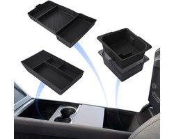 MMOBIEL Middenconsole Organizer voor Tesla Model Y/YL Juniper 2025–2026 & Model 3 2023–2025 Accessoires – 3-delige Auto Interieur Accessoires ABS & Siliconen – Antislip, Makkelijk te Reinigen