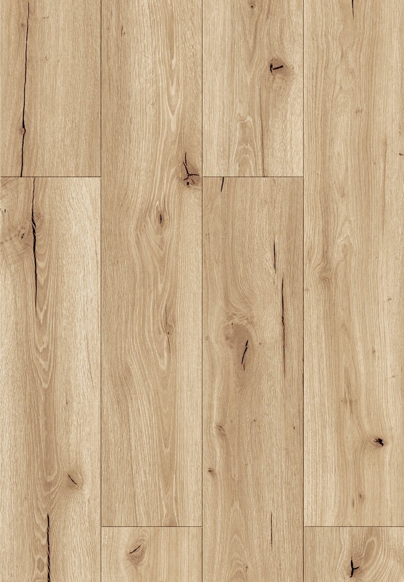 Mexen Buffalo vinylpanelen 1227 x 187 mm LVT Dryback 2,5 mm, PVC-onderlaag, 4 V-voegen, Eik - F1307-1227-187-255-4V1-01
