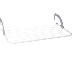 Storage Solutions Radiator droogrek - wit/zwart - metaal - 69 x 38 x 15 cm - handdoekrek - wasrek - 5 meter waslijn