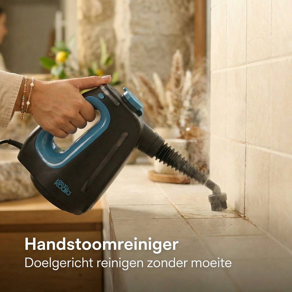CleanKoala Handstoomreiniger – 15 sec Opwarmtijd – 30 min lang stomen – Incl. 12 Accessoires - Voor Badkamer, Keuken, Bank & Meubels thumbnail 6