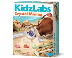 4M Opgraafkit - Kristallen - Wetenschap En Spel - Mineralen Verzamelen - KidzLabs - 5 Jaar