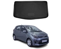 3D Kofferbakmat voor Kia Picanto (2017-2021) - Antislip, Rubber, Waterdicht, Hoge Rand