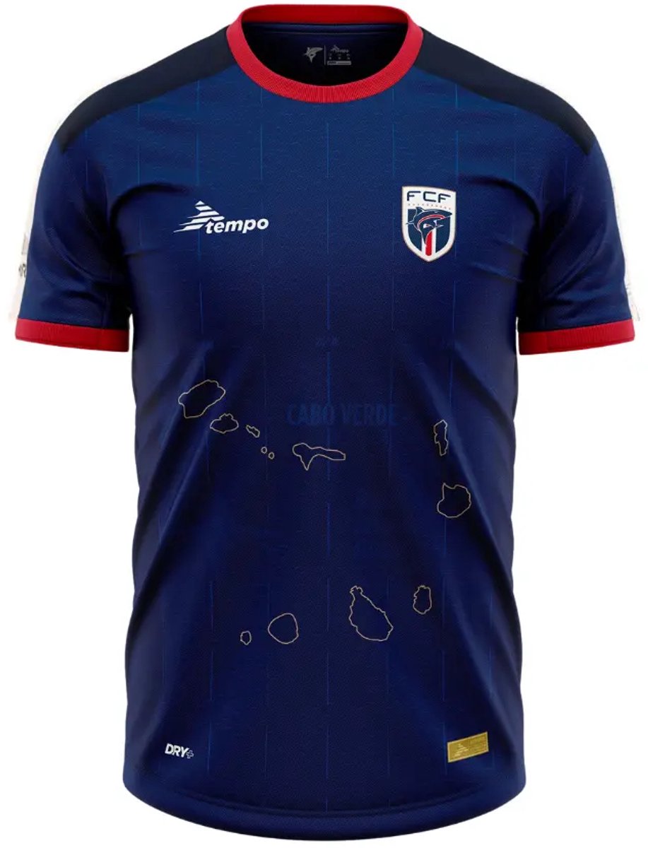 Kaapverdië Thuisshirt - Cabo Verde Voetbalshirt - Nationaal Elftal Kaapverdië - Maat XL - Tempo Sport - Globalsoccershop