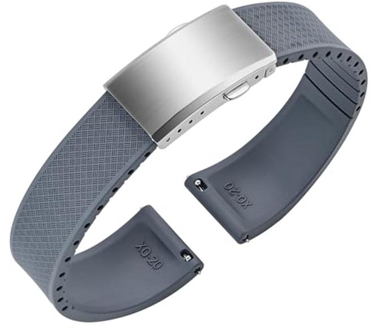 Fluor Rubber Horlogeband 20 mm 22 mm - Vervangende Banden voor Heren met Snelsluiting