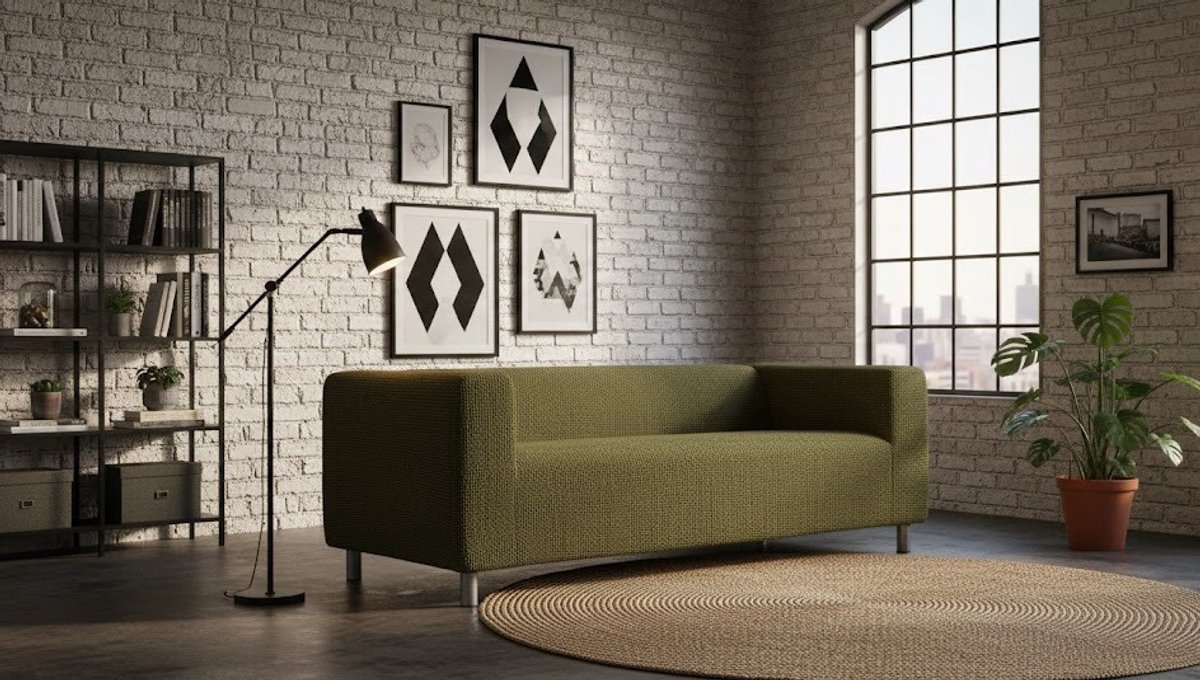 Rotan 2-Zits Tuinbank met Kussens – Natuurlijk Rotan Sofa voor Buiten, Crème, Duurzaam en Onderhoudsvriendelijk, Stijlvolle Rustieke Outdoor Bank 155 x 78 x 67 cm House&Garden