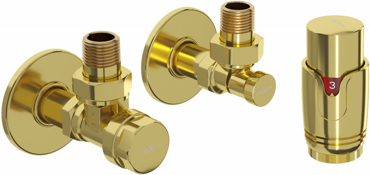 Mexen G00 hoekthermostaatset met afdekking R, goud - W901-900-904-50
