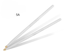 foto van 1 Paar Drumstokken 5A – Drumsticks - Gekleurde Drumstokken - Wit - LOUZIR