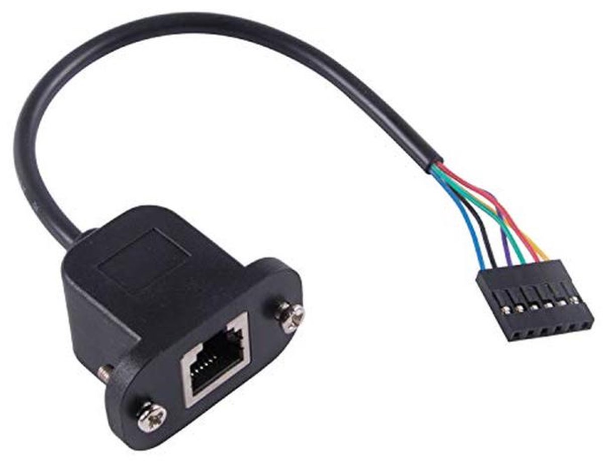 RJ12 6P6C Kabel naar 6 Pin Debug Terminal Block Adapter