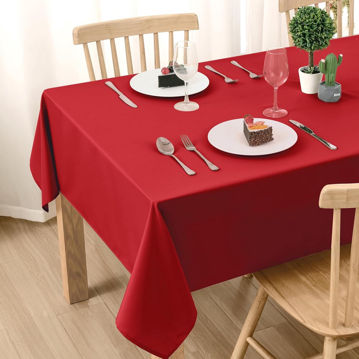 Waterdicht en Vlekbestendig Tafelkleed 130 x 130 cm Wasbaar voor Binnen en Buiten
