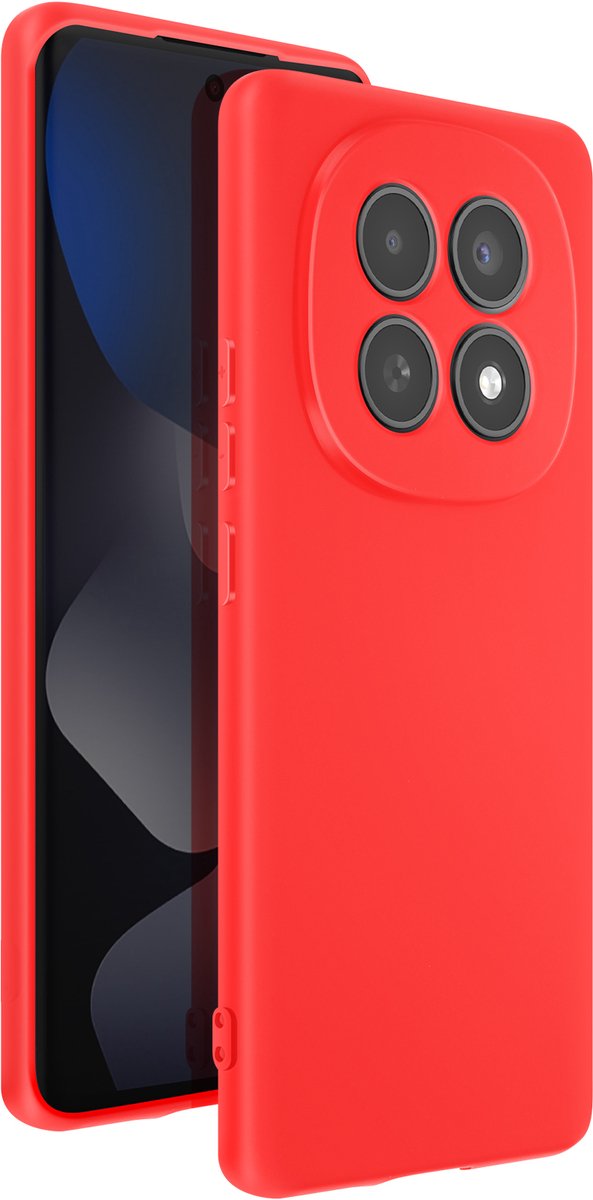 Avizar Soft-ToSoft-Touch Hoesje voor Redmi Note 15 5G van Antislip Siliconen, Rood