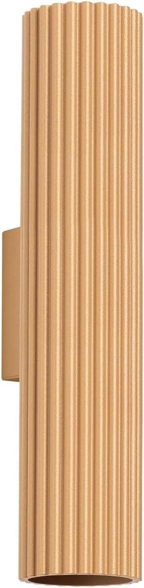 Moderne Wandlamp Aluminium Goud voor Binnen - Hoekige Design - Geschikt voor 2x GU10 LED (Excl. Lamp)