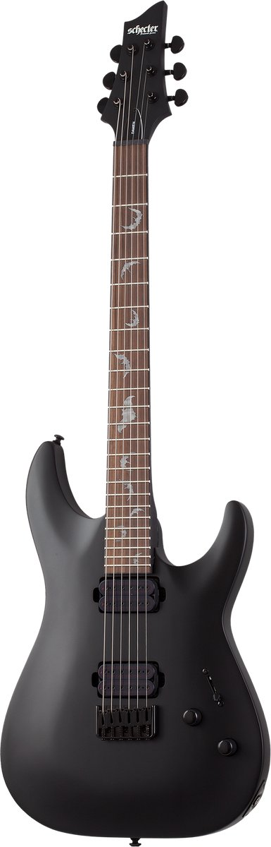 Schecter Damien-6 Satin Black elektrische gitaar