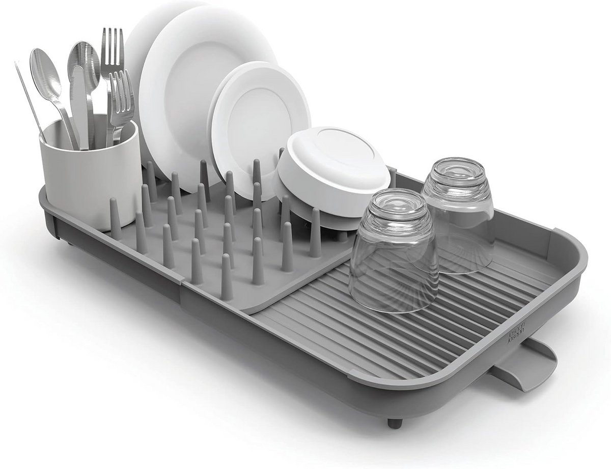 Flexibel Afdruiprek voor Keuken met Bestekhouder en Schuifbaar Rooster