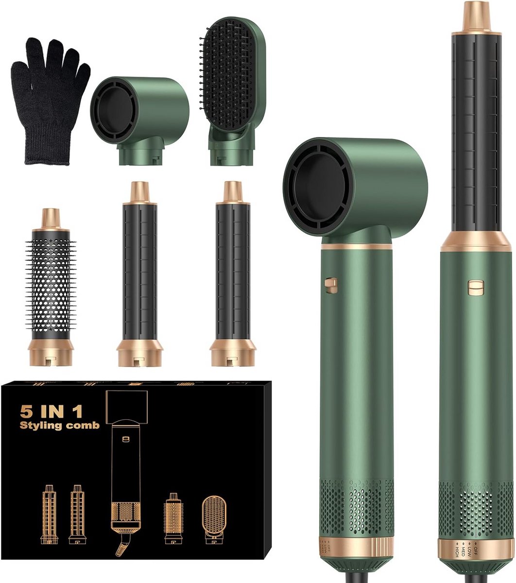 5-in-1 Stylingborstel Set voor Droog en Styling