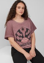 QS - female - Gewassen T-shirt met print op de voorkant