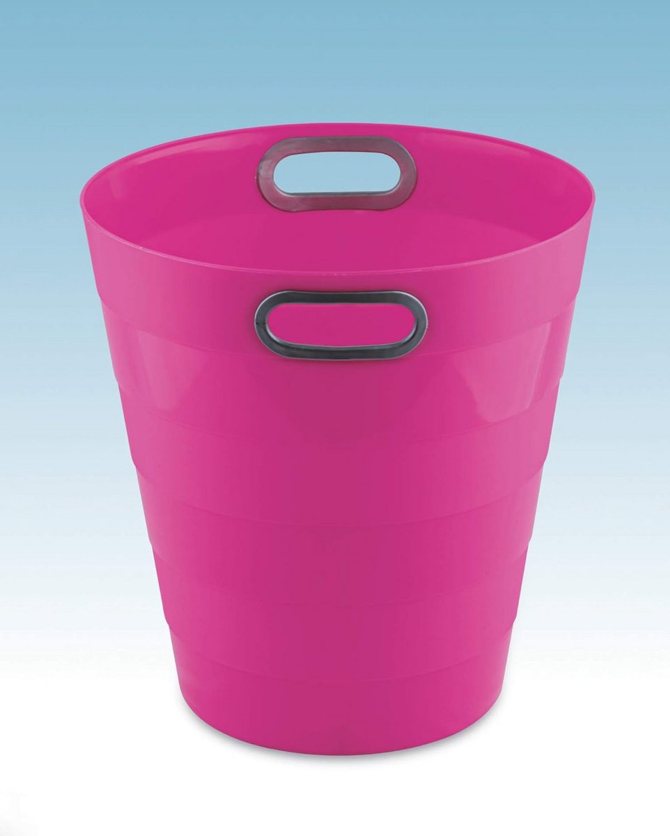 Inklapbare Prullenbak 12,5 Liter Compact Formaat Neon Roze