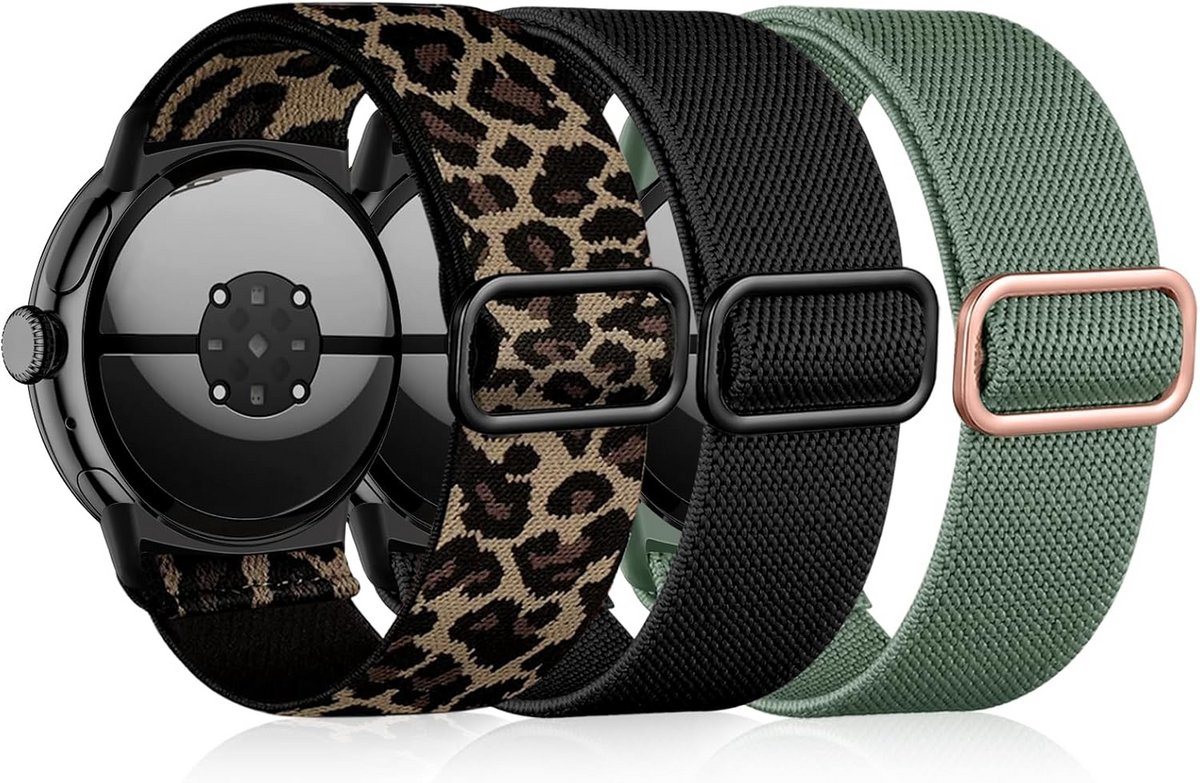 Elastische Nylon Horlogeband voor Pixel Watch 3/2, 41 mm, Sportief en Verstelbaar