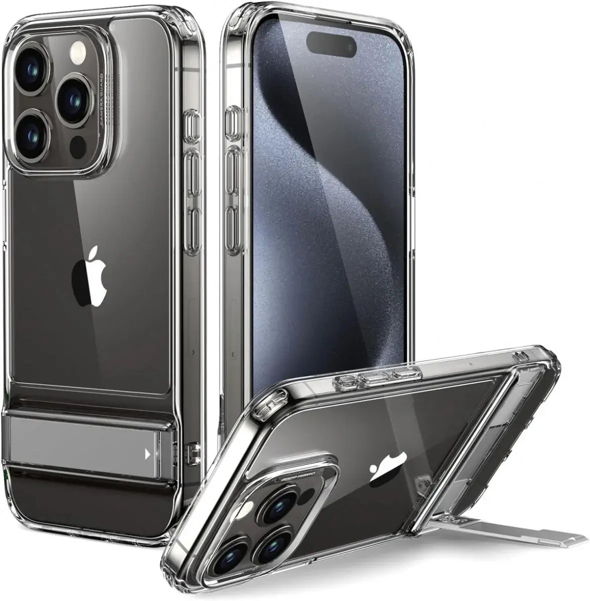 ESR Air Shield Boost iPhone 15 Pro Max Hoesje Kickstand Transparant
