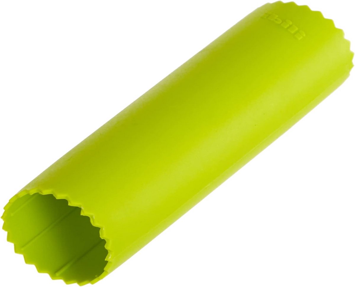 Siliconen knoflookpers / knoflookschiller 14 cm in Groen - Keukengerei
