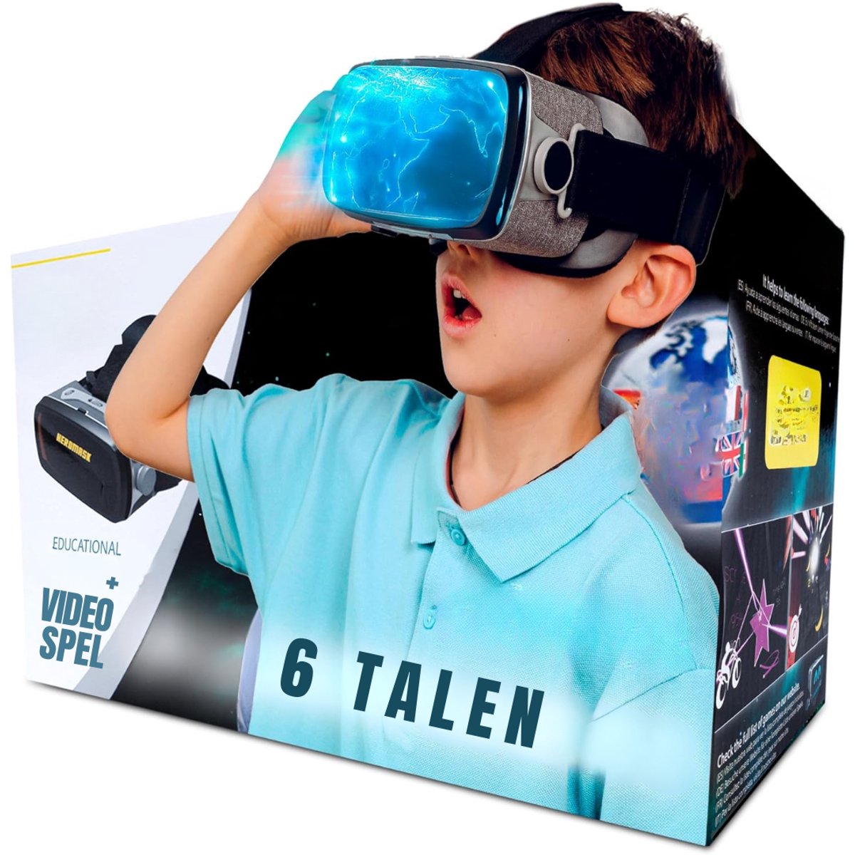 Nexvo® VR Bril met controllers - VR Bril - VR-brillen - Grijs - ‎24cm x 15cmx 11cm