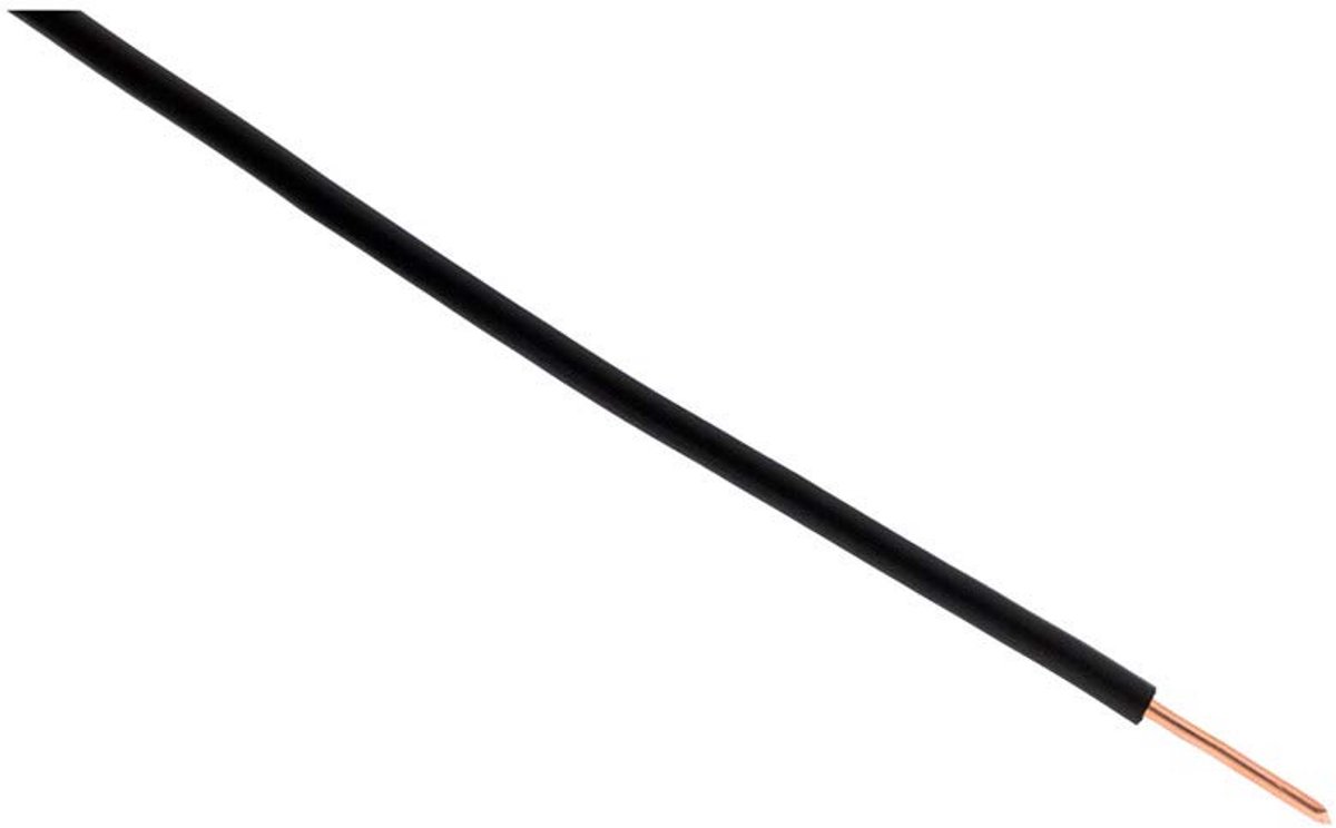 Installatiekabel H07V-U 1,5 mm² Zwart - 100 Meter - Stugge Eendraads Elektriciteitsdraad