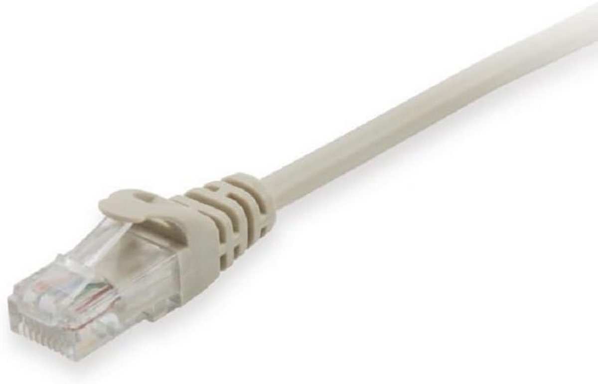 Korte Cat.6A U/UTP Netwerkkabel Patchsnoer 25 cm Beige
